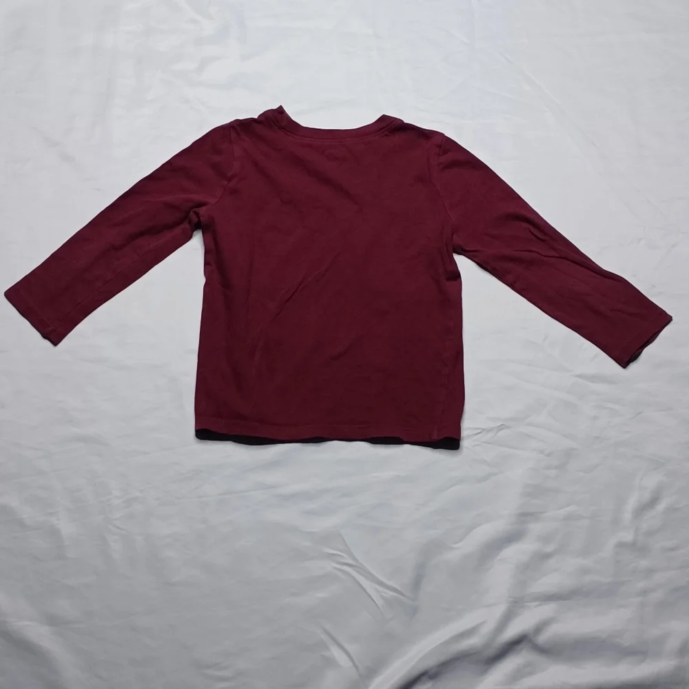 Old Navy Burgundy Red Boy's Graphic LongSleeve Toddler Top Size 3T - Picture 6 of 8